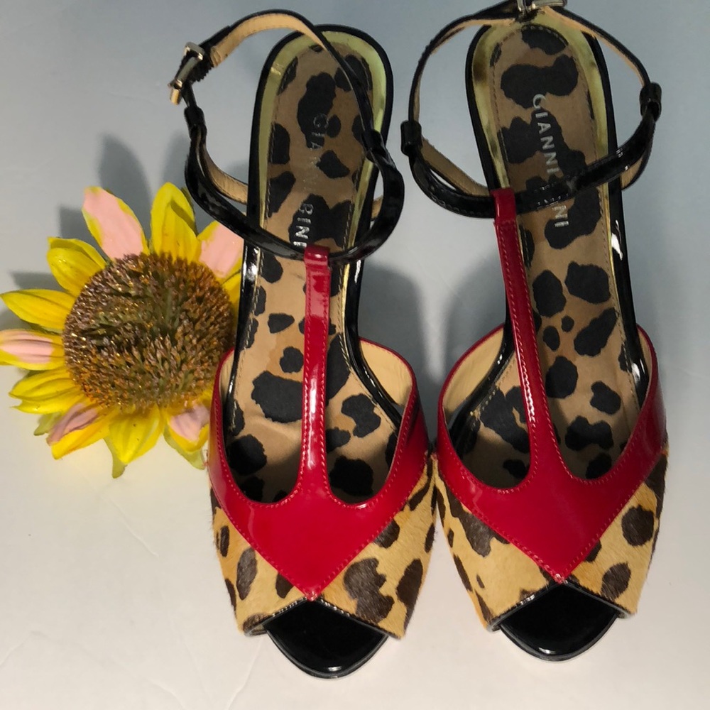 Gianni Bini Calf Hair Leopard Heels